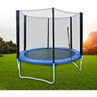 sujrtuj Cama elástica de jardín de 183 cm- para regalo- color azul- con red de seguridad- carga hasta 300 kg